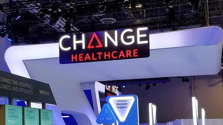 Change Healthcare booth at HIMSS18.