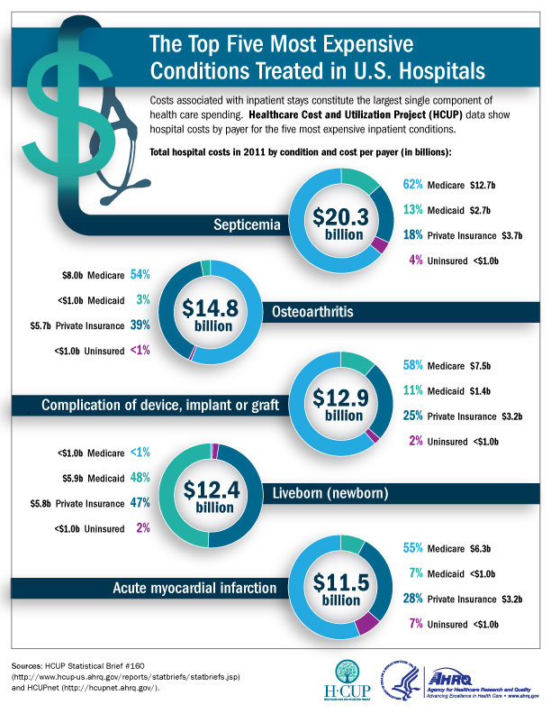 Infographic: Top 5 Most Expensive Conditions Treated In U.S. Hospitals ...