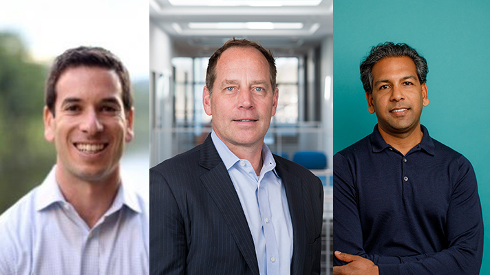 Insurtech executives, from left, Seth Cohen, Tony Miller and Vivek Garipalli will be speaking at Health 2.0.