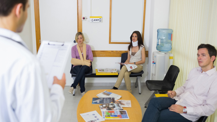 Clinic waiting room.