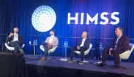 From left, Michael Meucci, Anthony Del Rio, Sanjay Doddamani and Rob Cetti speak at HIMSS24.