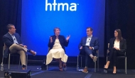 OSF HealthCare CFO Michael Allen, Henry Ford Health Executive VP and CFO Robin Damschroder and Jana Cook, senior VP and CFO for Phelps Health, take questions from moderator Norman Mosrie of Forvis at the HFMA annual conference.