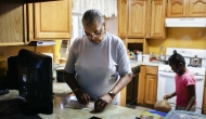 Family in kitchen