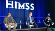 Bratin Saha of AWS, Keith Dreyer of Mass General Brigham and Parminder Bhatia of GE HealthCare, talk at HIMSS24.