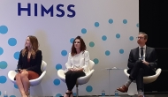 The panel on stage at HIMSS24