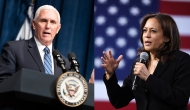 Photos of VP Pence and contender Harris