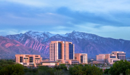 Intermountain Healthcare complex with mountains in the distance