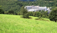 Hospital complex amid fields and woods. Photo: Knaupe/Getty Images