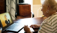 Woman on a telehealth visit