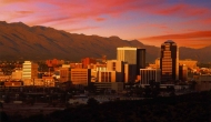 City of Tucson, Arizona at sunrise or sunset