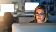 Worker at computer