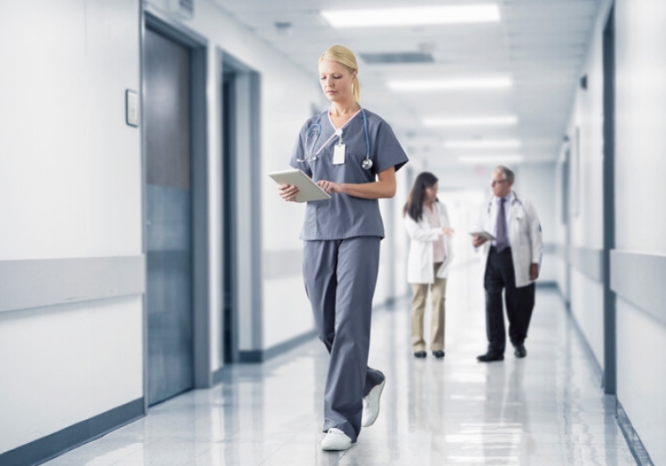 Doctor in hallway